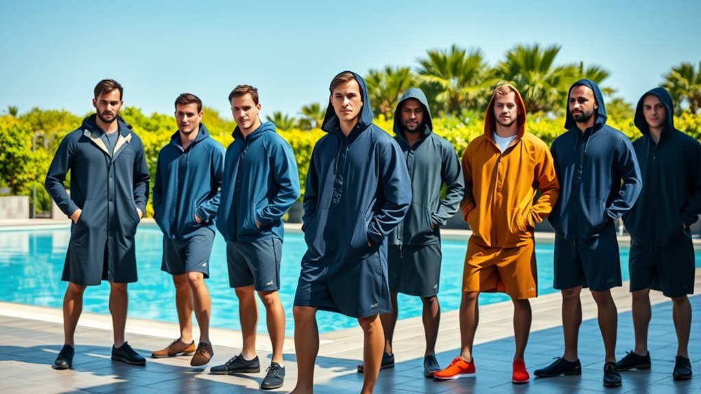 top men s swim parkas