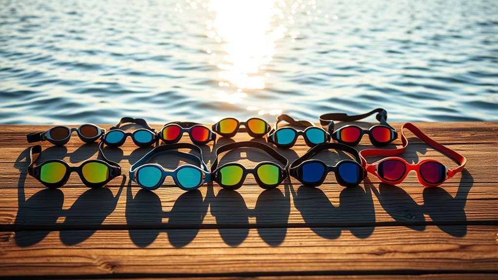 top open water swim goggles