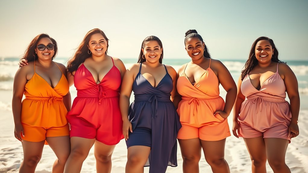 top plus size swim rompers