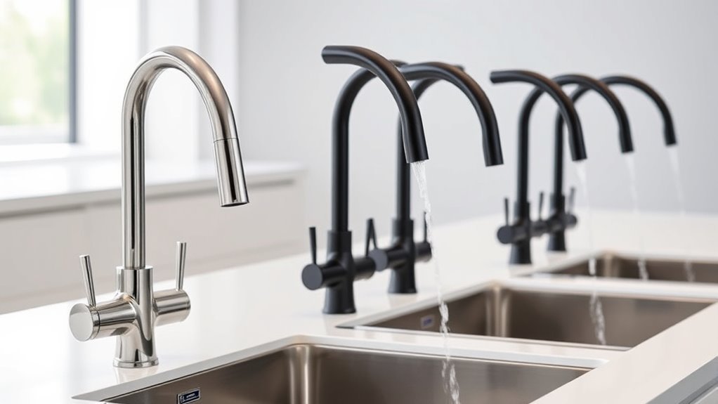 top pull out kitchen faucets