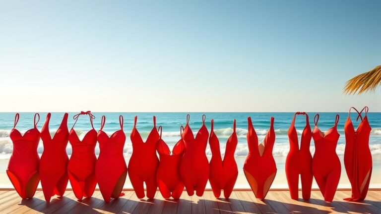 top red slimming swimsuits