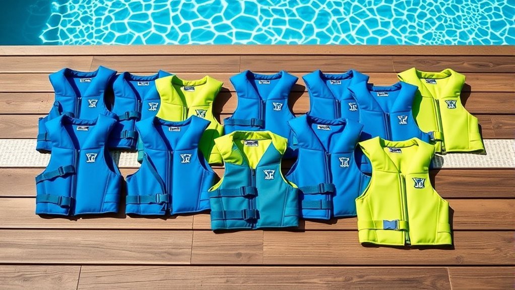 top small blue lime swim jacket