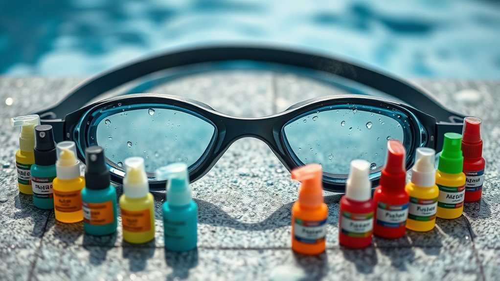 top swim goggle anti fog sprays