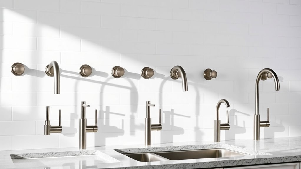 top wall mounted kitchen faucets