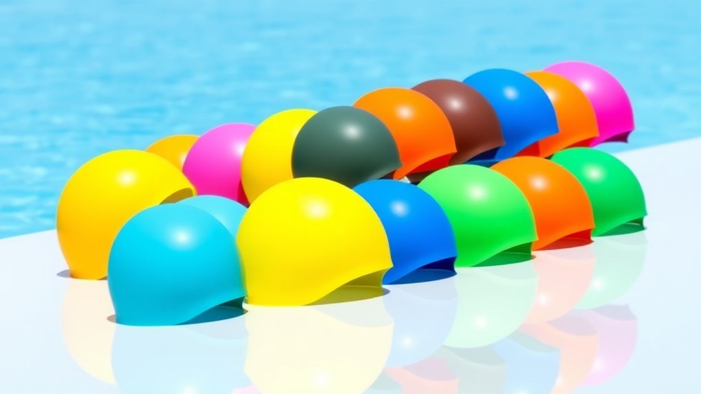 top water resistant swim caps