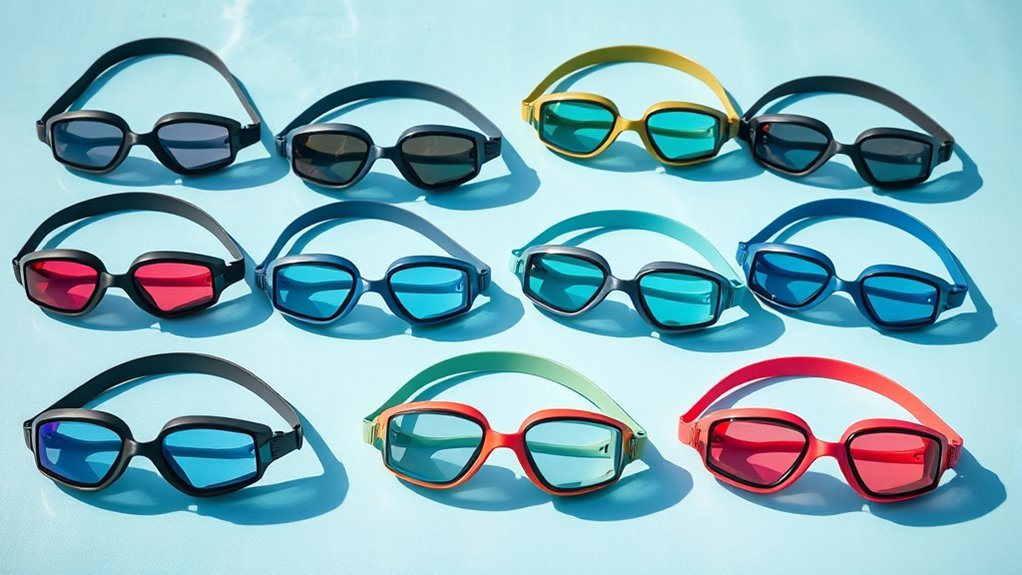 top wide nose swim goggles